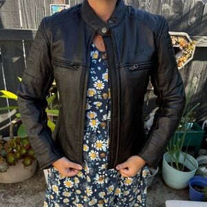 Women’s Leather Moto Jacket